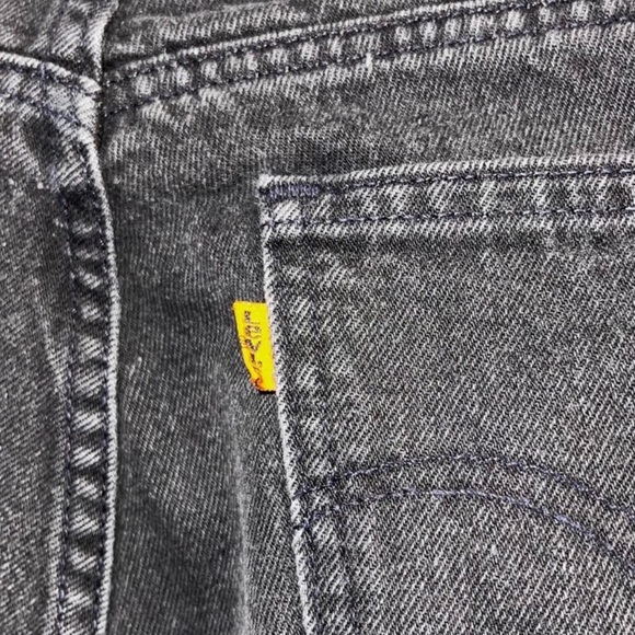 Levi's 505 ORANGE TAB 90s VINTAGE BLACK STRAIGHT LEG JEANS 31/28" - Picture 6 of 8